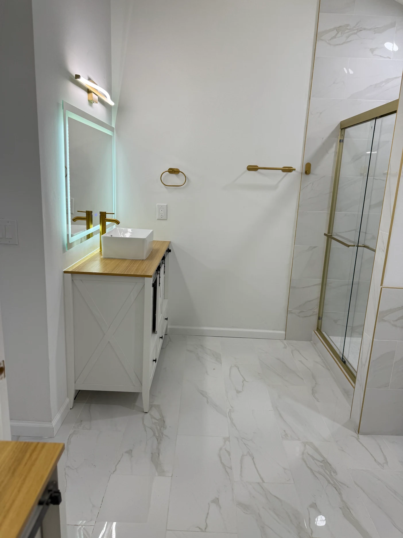 ATL Designer Homes bathroom project, photographed by customer Chase Blocker